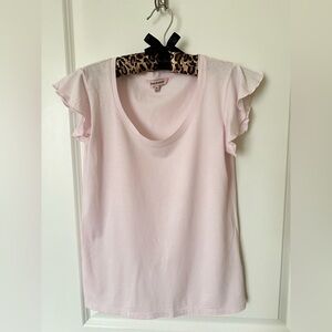 Women's Juicy Couture Ruffled Sleeve Top Pale Pink Size XS